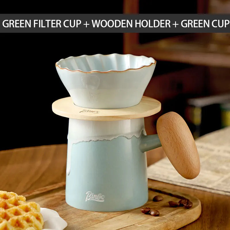 Pour Over Coffee Ceramic Coffee Pot Set, 200-400ml-6